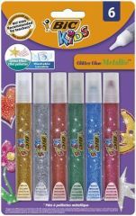 BIC  Glitter lepidlo Metallic Glitter, 6 různých barev, BIC 893269