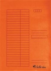 VICTORIA  Desky s chlopněmi, oranžové, karton, A4, VICTORIA ,balení 5 ks