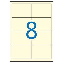 Apli  Etiketa, 97 x 67,7mm, krémová, 160ks/bal., APLI ,balení 20 ks