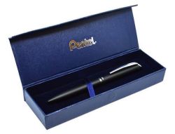 Pentel  Kuličkové pero EnerGel BL-2007, modrá, 0,35 mm, otočný mechanismus, kovové, černé tělo, PENTEL BL2