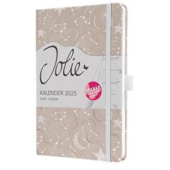 Diář Jolie, Cosmic Fantasy Beige, A5, týdenní, 2025, tvrdé desky, SIGEL J5349