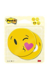 3M POSTIT  Samolepicí bloček Emoji, žlutá s obrázkem, 70 x 70 mm, 2x 30 listů, linkovaný, 3M POSTIT 710023659 ,balení 60 ks