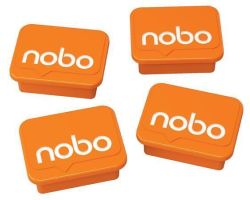 Nobo  Magnety, oranžová, 4 ks, NOBO ,balení 4 ks