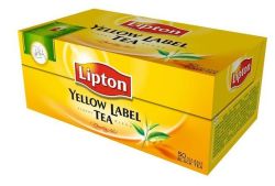 Čaj, černý, 50x2 g, LIPTON Yellow label