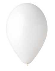 NO NAME  Balónek, bílá, 26 cm ,balení 10 ks