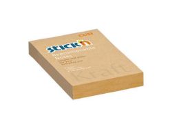Stick´n  Samolepicí bloček Kraft Notes, hnědá barva, 76x51 mm, 100 listů, STICK N 21638 ,balení 100 ks