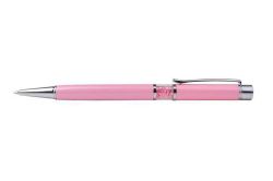 Kuličkové pero SWAROVSKI® Crystals, růžová, růžové krystaly ve střední části pera, ART CRYSTELLA® 18