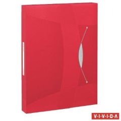 ESSELTE  Box na spisy s gumičkou Jumbo Vivida, Vivida červená, 40 mm, A4, PP, ESSELTE