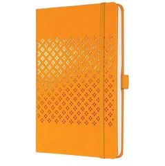 SIGEL  Exkluzivní zápisník Jolie, mango oranžová, A5, linkovaný, 87 listů, tvrdé desky, SIGEL JN211