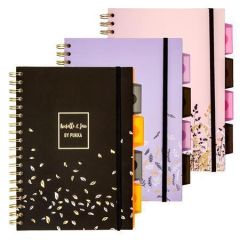 Pukka Pad  Spirálový sešit Rochelle & Jess Project Book, mix barev, B5, linkovaný, 100 listů, PUKKA PAD 9447-