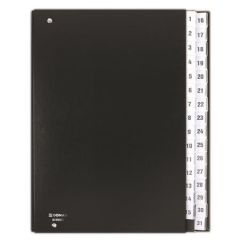 Třídící kniha, černá, koženka, A4, 1-31, DONAU