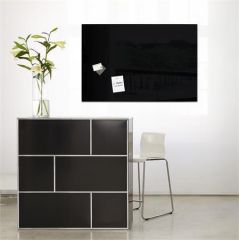 Magnetická skleněná tabule Artverum®, černá, 60 x 40 x 1,5 cm, SIGEL GL120