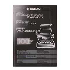 Donau  Průpisový papír, černý, pro psací stroj, A4, 100 listů, DONAU ,balení 100 ks