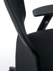 Manažerská židle Jumpy, textilní, černá, černá základna, MaYAH