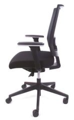 MAYAH  Kancelářská židle Star, černé čalounění, síťované opěradlo, černý podstavec, MAYAH CM3008