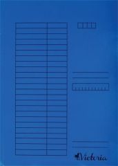 VICTORIA  Desky s rychlovazačem, modré, karton, A4, VICTORIA ,balení 5 ks