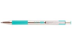 Kuličkové pero F 301, modrá, 0,24 mm, green tělo z nerezové oceli, ZEBRA 90704