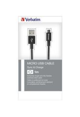 Verbatim  USB kabel, černá, micro USB B, 100 cm, VERBATIM
