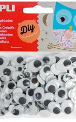 Samolepicí očička APLI oválná / černá / 100ks