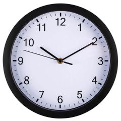 Nástěnné hodiny Hama Elba černé / tichý chod / průměr 25 cm