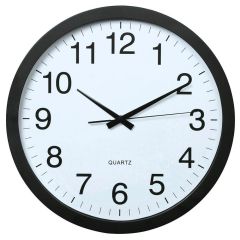 Nástěnné hodiny Hama Jumbo Aruba tiché / černé / průměr 40 cm