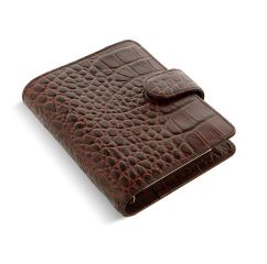 Filofax  Filofax Classic Croc A7 kapesní týdenní kaštanová