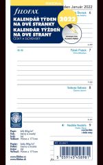 Filofax  Náhradní vložka do diářů Filofax - kalendář osobní týden / 2 strany