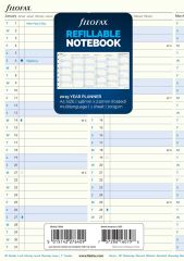 Filofax  Náhradní listy Filofax Notebook - A5 / kalendář roční