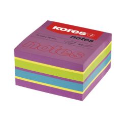 Kores  Samolepicí bloček Kores Cubo Spring - 75 x 75 mm / 450 lístků