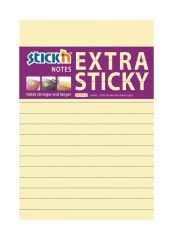 Stick´n  Samolepicí bločky Stick´n by Hopax Extra Sticky - 101 x 150 mm / linka / 90 lístků / pastelová žlutá