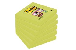 Samolepicí bločky Post-it silně lepící - 76 mm x 76 mm / 90 lístků / neon zelená