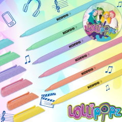 Kores  Kuličkové pero Kores K0 LOLLIPOPZ - pastelový mix / sada 6 ks