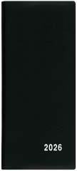 Diář kapesní PVC - měsíční / černá
