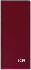 Diář kapesní PVC - měsíční / bordó