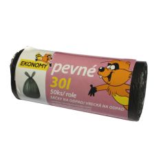 Pytle do koše Vipor Ekonomy - 50x60cm / 30l / 6my / 50ks / černá