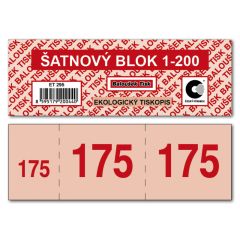 Šatnové bloky Baloušek 135 x 47 mm / 1-200 / 8 odstínů barev / ET295