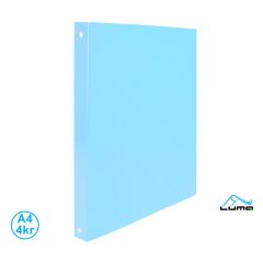 Desky kroužkové A4 LUMA / 4-kroužek / pastelově modrá