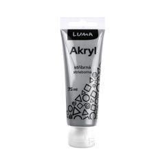 Akrylová barva LUMA - METAL / 75 ml / stříbrná