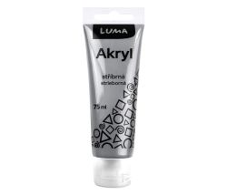 Akrylová barva LUMA - METAL / 75 ml / stříbrná