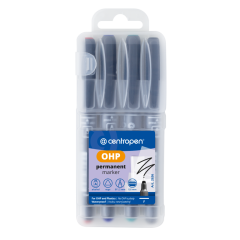 Popisovač Centropen Permanent OHP 2634 / sada 4 ks