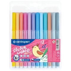 Popisovače Centropen PASTEL 7550/12 - sada 12 ks
