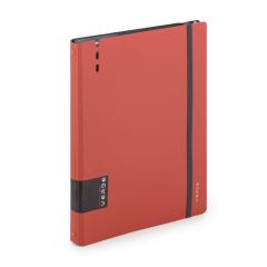 Kroužkový záznamník VERDE Karis A4 - 90 l / cihlová