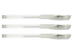 Fandy  Gelové pero s víčkem - stříbrná