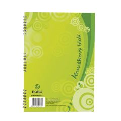 Blok BOBO s boční vazbou - A4 / čtvereček