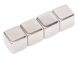 Magnety neodymové super silné - 10 x 10 x 10 mm / 4 ks