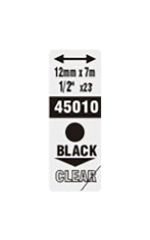 Pásky D1 standardní - 12 mm x 7 m / černý tisk / čirá páska