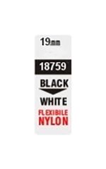 dymo  Pásky D1 nylonová flexibilní pro elektronické štítkovače DYMO - 19 mm x 3,5 m černý tisk / bílá páska