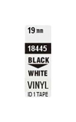 dymo  Pásky D1 vinylové permanentní - 19 mm x 5,5 m / černý tisk / bílá páska