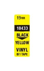 dymo  Pásky D1 vinylové permanentní - 19 mm x 5,5 m / černý tisk / žlutá páska