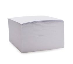 Záznamní kostka bílá - 8,5 x 8,5 x 5 cm / lepená vazba